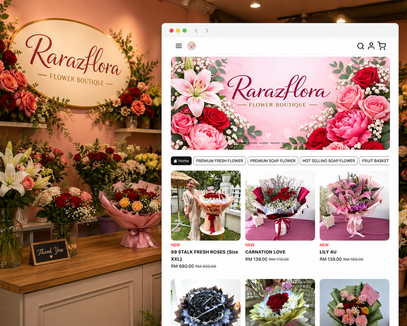 Florist & Gifts store example