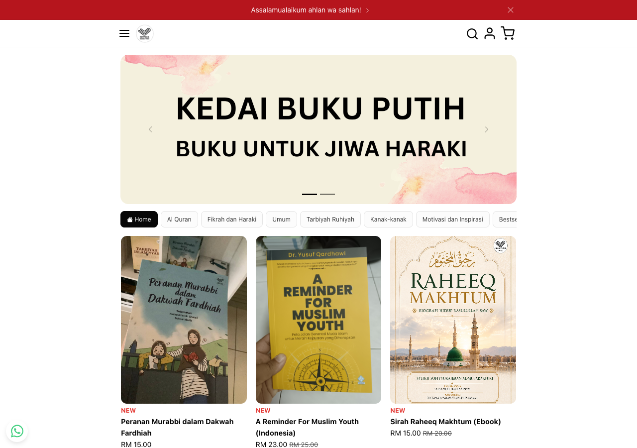 Kedai Buku Putih storefront