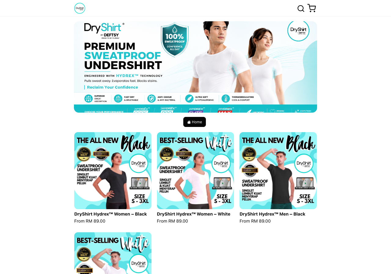 DryShirt Malaysia storefront