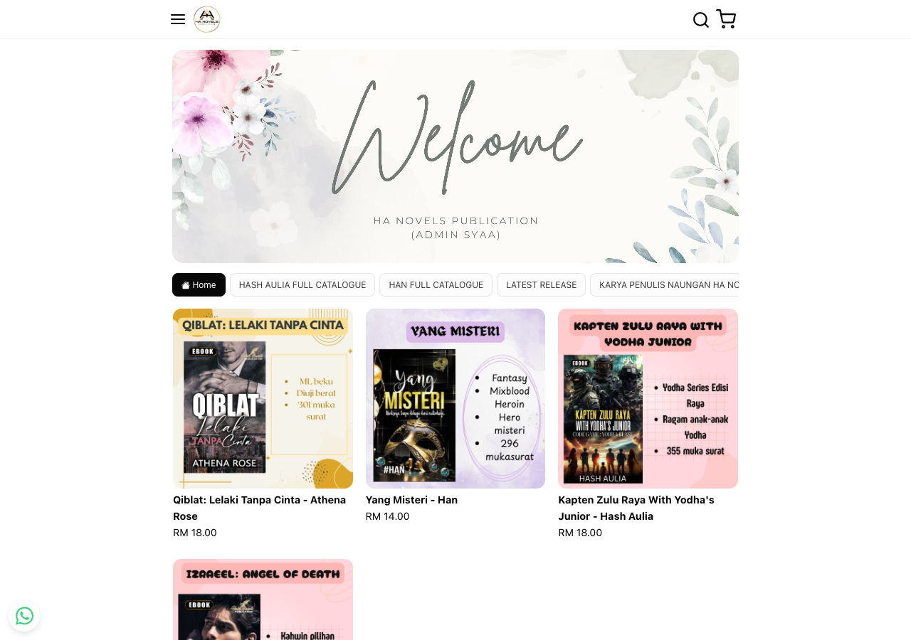 HA Novels Publication storefront
