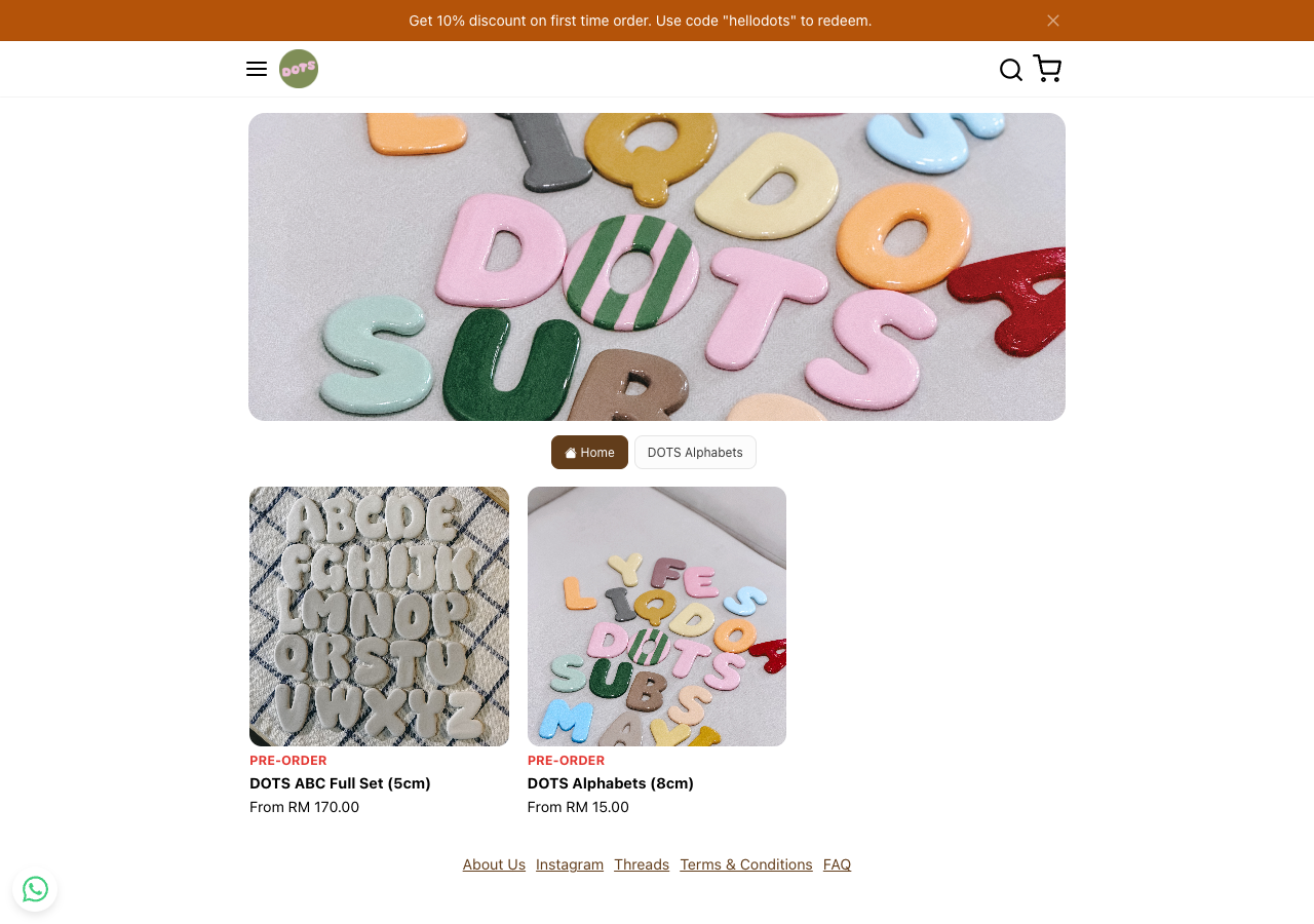 Studio Dots storefront